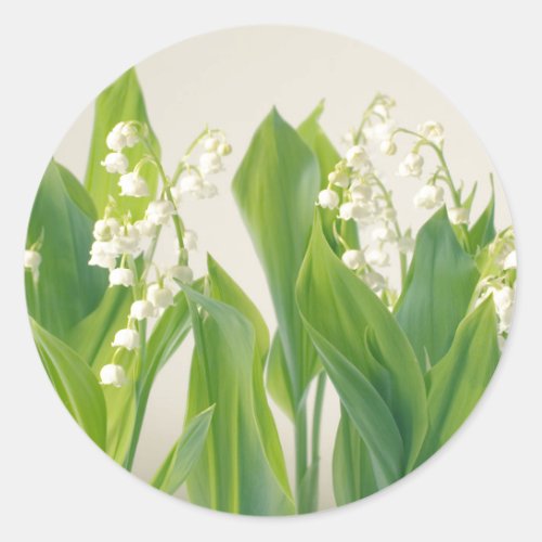 Lily of the Valley Classic Round Sticker