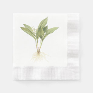 Lily-of-the-valley(Convallaria majalis) by Redouté Paper Napkins