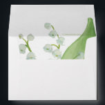 Lily of the Valley Envelope<br><div class="desc">Watercolor lily of the valley flowers "grow" against a white background in this matching envelope. (Designed by Freepik). The envelope is easy to customize with your wording, font and font color.Not exactly what you're looking for? All our products can be custom designed to meet your needs at no extra charge.Simply...</div>