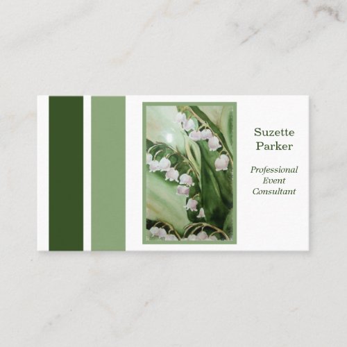 Lily of the Valley Event Planner Business Card
