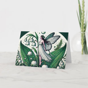 Lily of the Valley Fairy Illustration Spring       Card