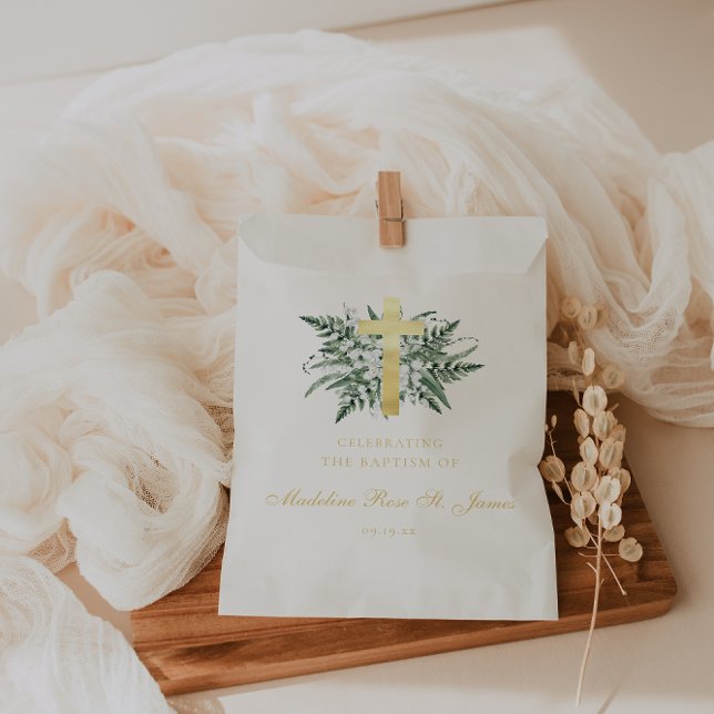 Lily of The Valley | Floral Baptism Christening Favor Bag (Creator Uploaded)