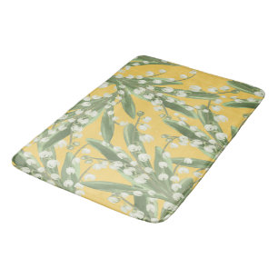Lily of the valley Floral  Bath Mat