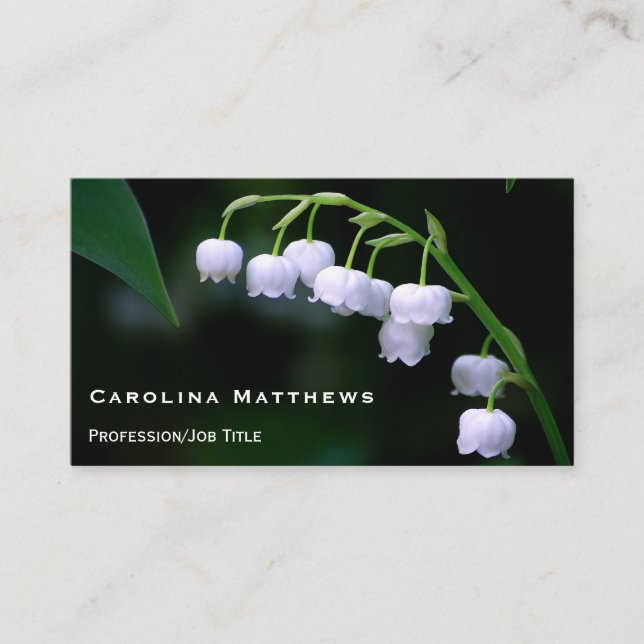 Lily of the Valley Floral Business Card (Front)