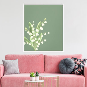 Lily Of The Valley Floral  Canvas Print