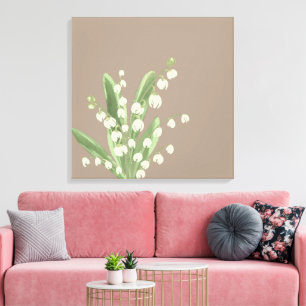 Lily Of The Valley Floral Canvas Print