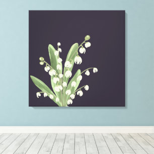 Lily Of The Valley Floral Canvas Print