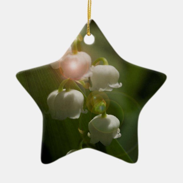 Lily Of The Valley Floral Ceramic Ornament (Front)