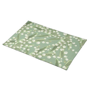 Lily of the valley Floral Cloth Placemat