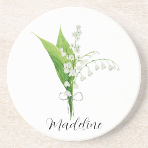 Lily of the Valley Floral   Coaster