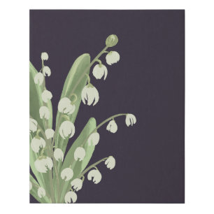 Lily Of The Valley Floral  Faux Canvas Print