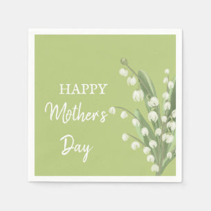 Lily of the Valley Floral Happy Mothers Day Napkins