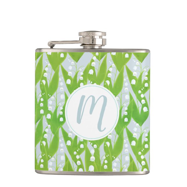 Lily of the Valley Floral Pattern Flask (Front)