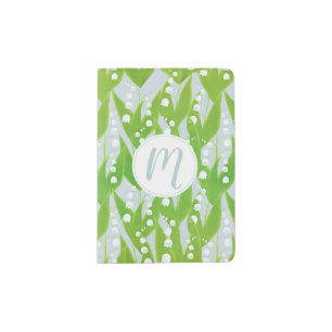 Lily of the Valley Floral Pattern Passport Holder