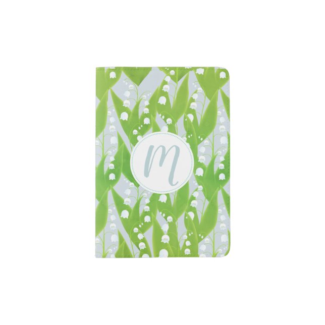 Lily of the Valley Floral Pattern Passport Holder (Front)