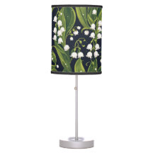 Lily of the Valley Floral Pattern Table Lamp