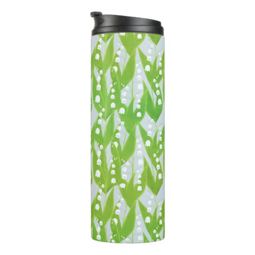 Lily of the Valley Floral Pattern Thermal Tumbler