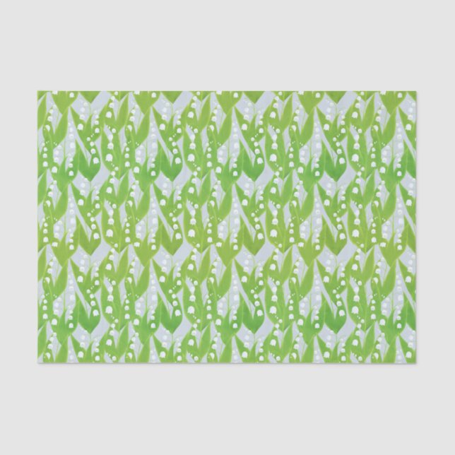 Lily of the Valley Floral Pattern Tissue Paper (Front)