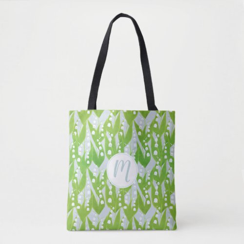 Lily of the Valley Floral Pattern Tote Bag