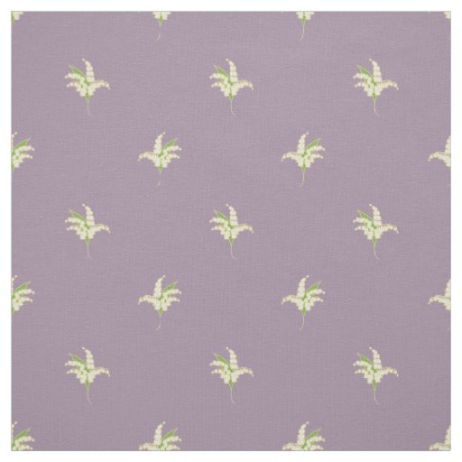 Lily-of-the-Valley Floral Polka Dots on Mauve Fabric