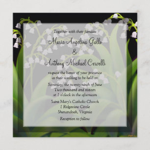 Lily of the Valley Floral Wedding Invitations