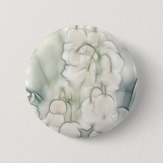 Lily of the Valley Flower Bouquet Button (Front)
