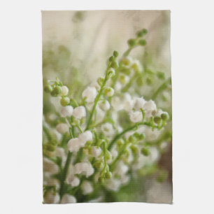 Lily of the Valley Flower Bouquet Sketch Towel