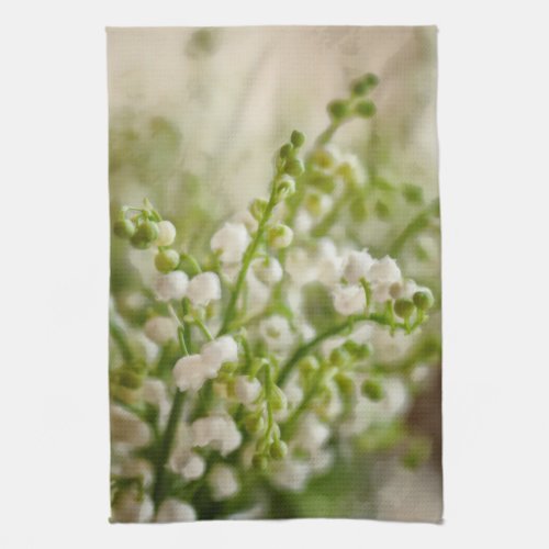 Lily of the Valley Flower Bouquet Sketch Towel