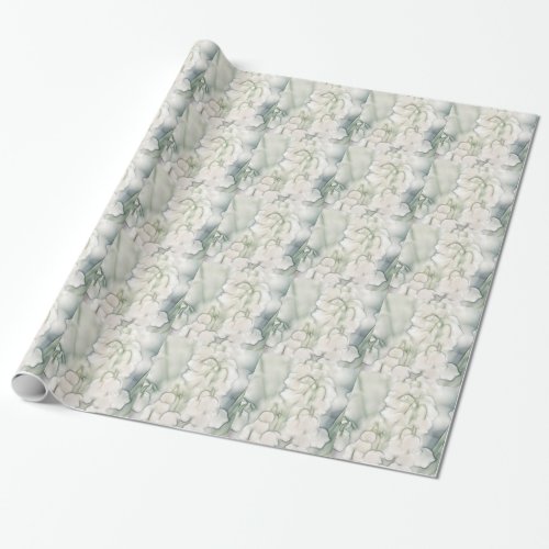 Lily of the Valley Flower Bouquet Wrapping Paper
