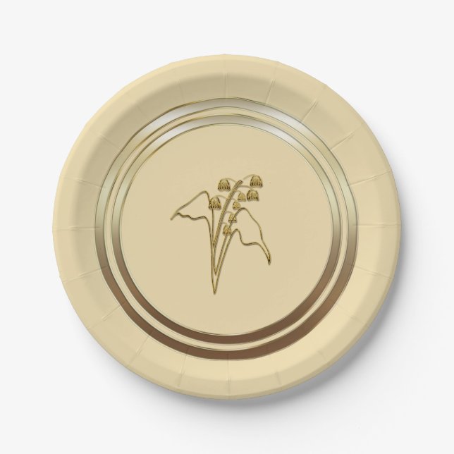 Lily of the valley Flower   Paper Plates (Front)