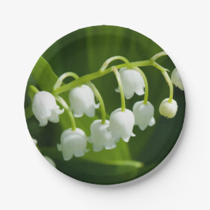 Lily of the valley flower paper plates