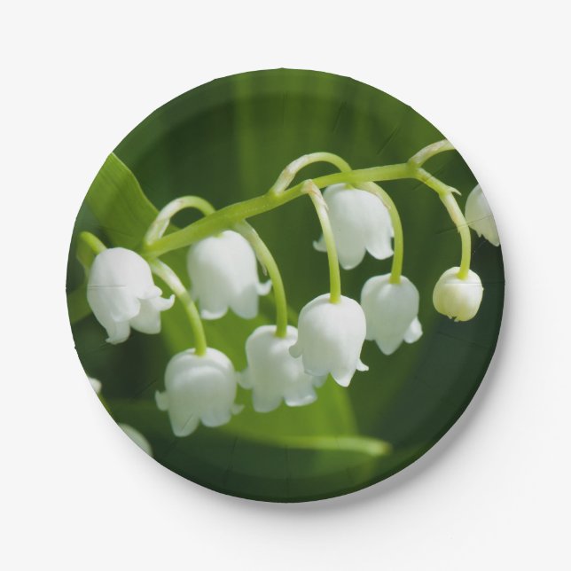 Lily of the valley flower paper plates (Front)