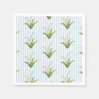 Lily of the Valley Flower Shower Blue Stripe