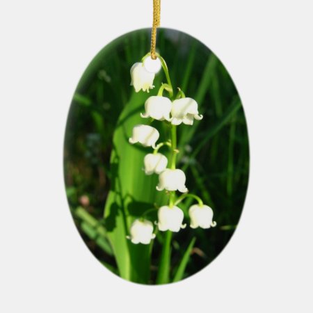 Lily Of The Valley Flowers Ceramic Ornament