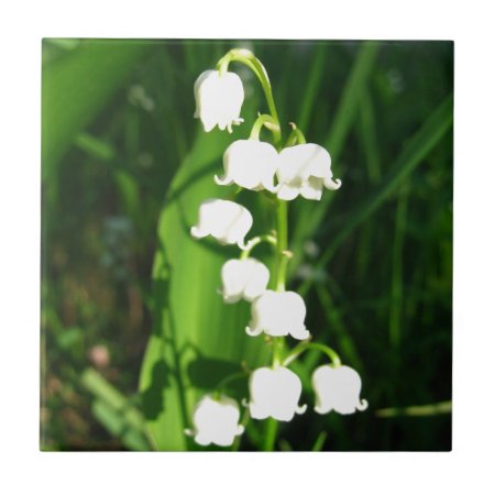 Lily Of The Valley Flowers Ceramic Tile