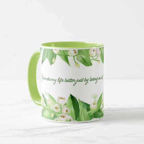 Lily of the Valley FLowers  Gift for Mom    Mug