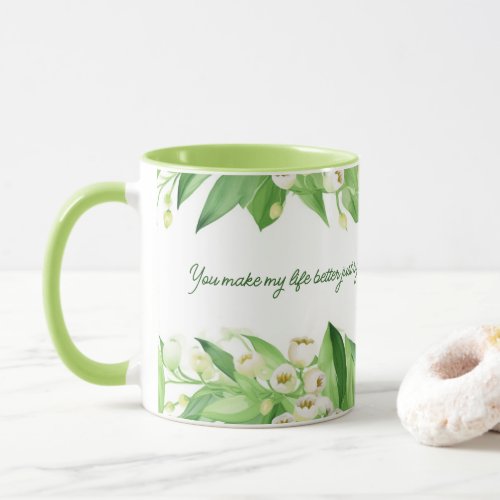 Lily of the Valley FLowers  Gift for Mom    Mug