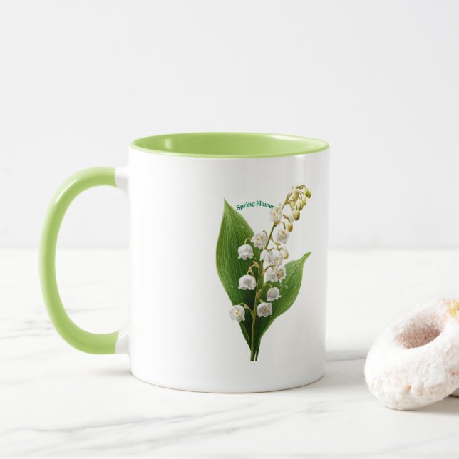 Lily of the Valley Flowers Mug (With Donut)