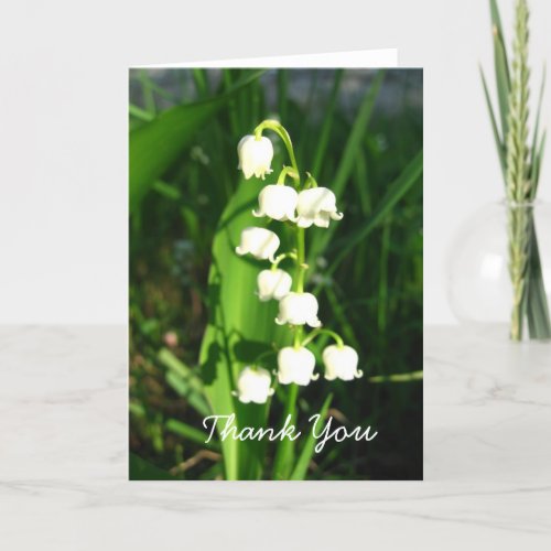 Lily Of The Valley Flowers Thank You Card