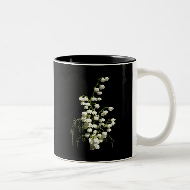 Lily of the Valley flowers Two-Tone Coffee Mug (Right)