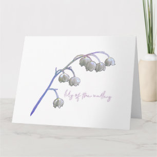 LILY OF THE VALLEY  Folded Greeting Card