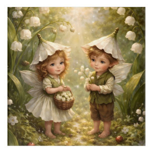 Lily of the Valley Forest Fairies Acrylic Print