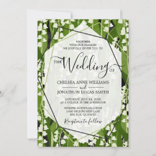 Lily of the Valley Greenery Wedding Invitation