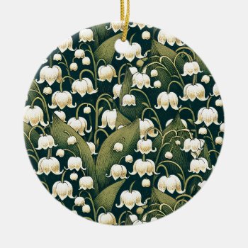Lily Of The Valley Heart Wreath                    Ceramic Ornament by Vintage_Bubb at Zazzle