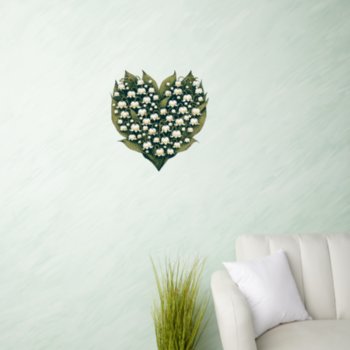 Lily Of The Valley Heart Wreath                    Wall Decal by Vintage_Bubb at Zazzle