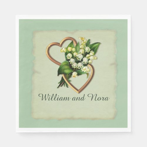 Lily of the Valley Hearts Napkins