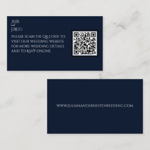 Lily of the Valley II Deep Dark Blue QR Enclosure Card