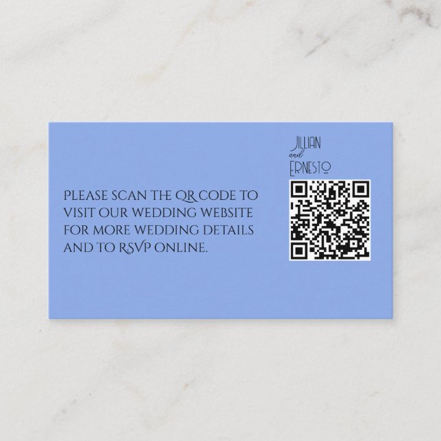 Lily of the Valley II Medium Blue Black Font  Enclosure Card (Front)