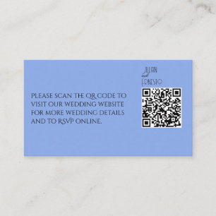 Lily of the Valley II Medium Blue Black Font  Enclosure Card