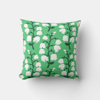 Lily of the Valley in Emerald Color Tote Bag Throw Pillow